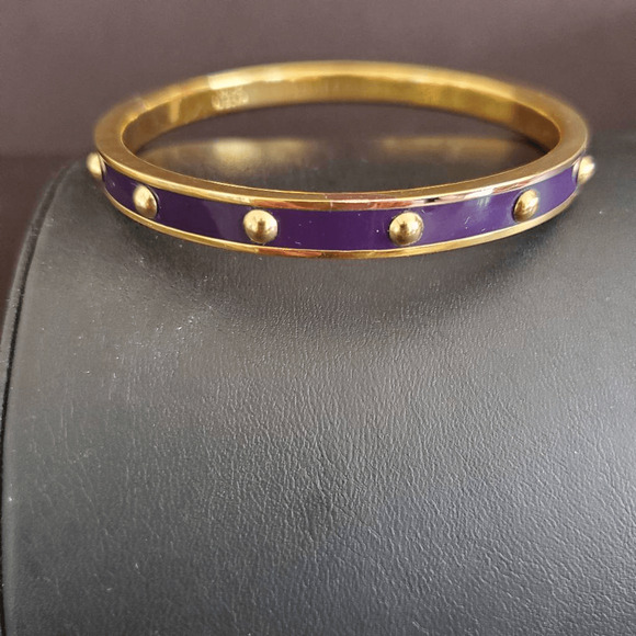 Coach Plum and Gold‎ tone Nailhead Bracelet - Picture 7 of 8